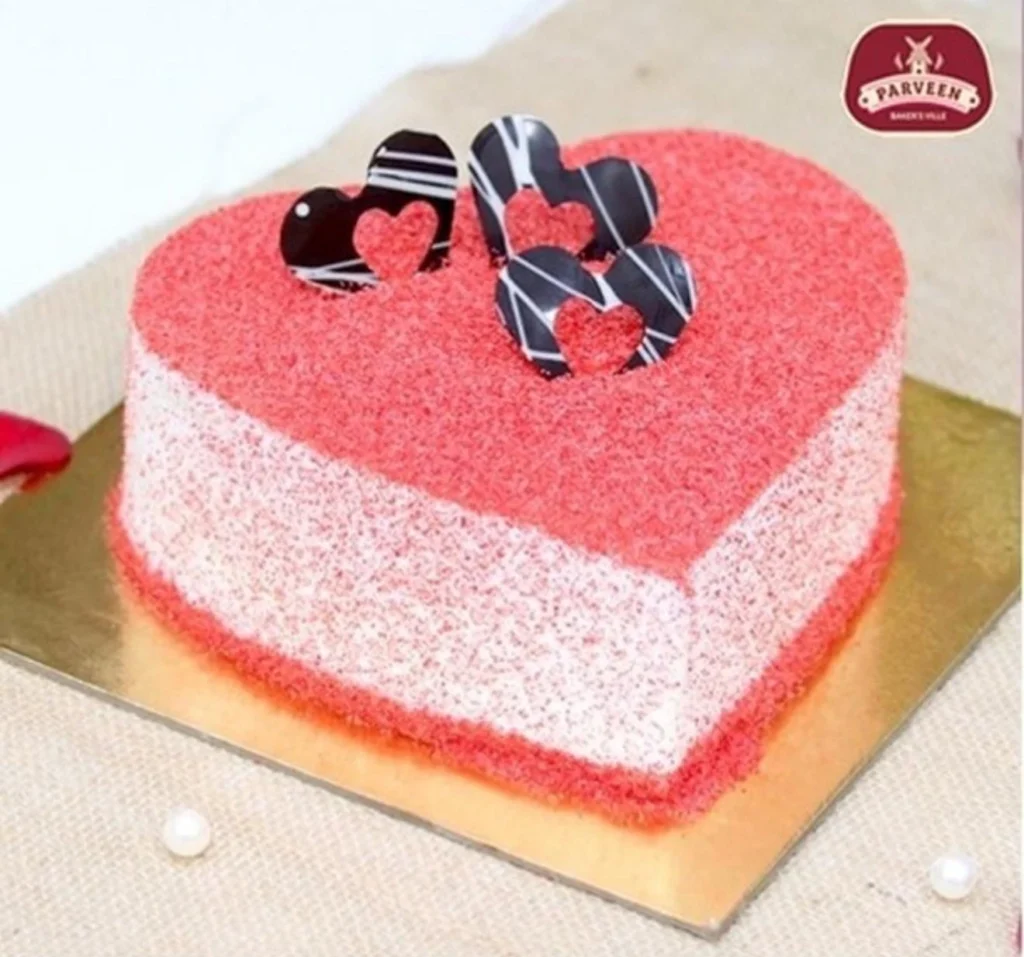 Red Velvet Heart Shaped